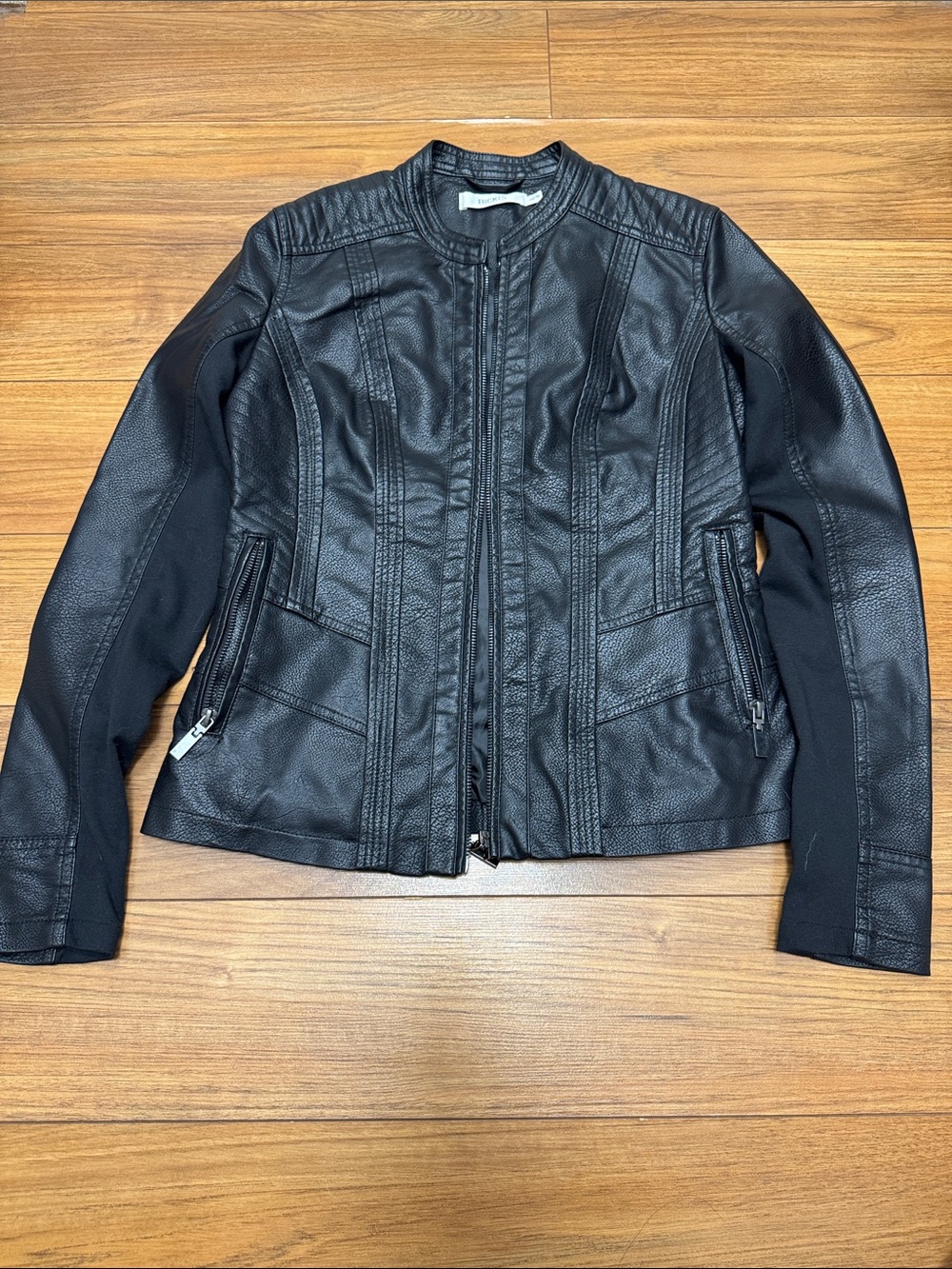 Ricki's Black Faux Leather Moto Jacket